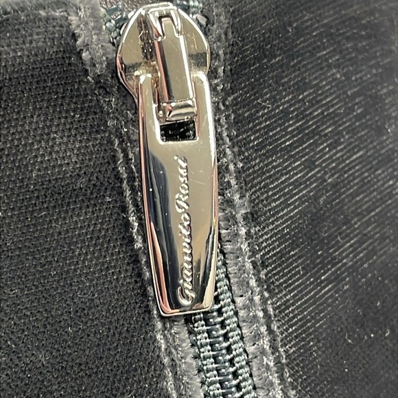 New Gianvito Rossi Joelle Velvet Ankle Boots Pewter Silver Gray Sz 35.5 - Picture 11 of 15